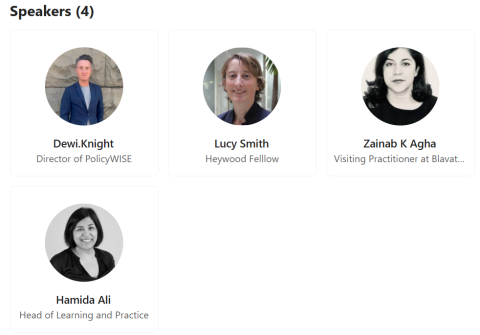 speakers involved in webinar