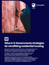 Front page for the document 'Wise in 5: Retrofitting residential housing'