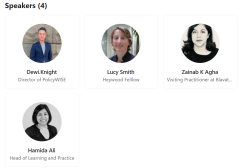 speakers involved in webinar