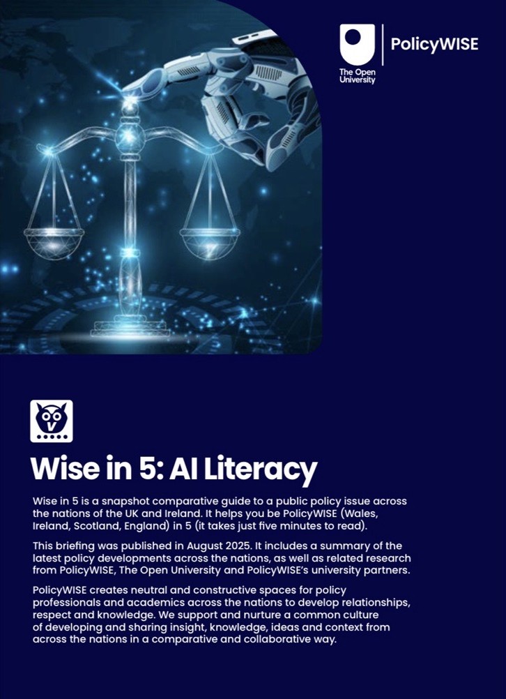 front cover showing a robot and justice symbols